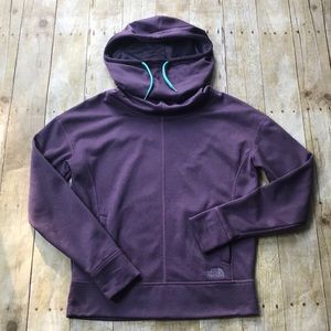 The North Face Cowl Neck Hoodie in Purple